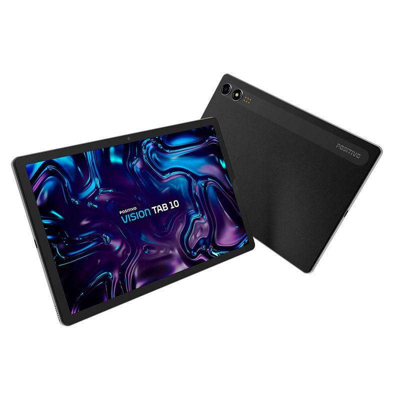 Tablet Vision Tab 10 Positivo 4gb Ram 128gb Câmera 13mp E 5mp 10,1 Hd Ips Android 13 - Preto
