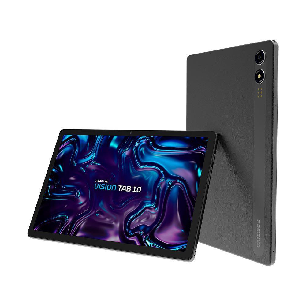 Tablet Vision Tab 10 Positivo 4gb Ram 128gb Câmera 13mp E 5mp 10,1 Hd Ips Android 13 - Preto