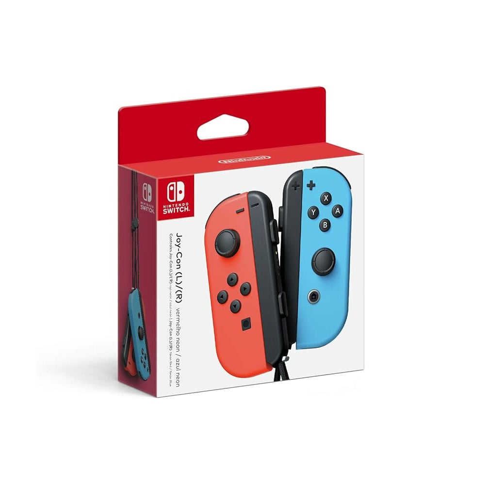 Controles Nintendo Joy-Con Azul Neon e Vermelho Neon