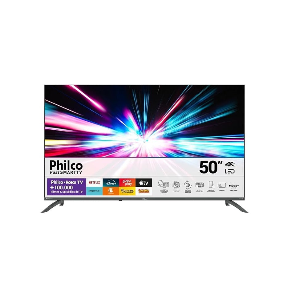 Smart TV 50” Philco Roku TV LED Dolby Audio PTV50VA4REGB