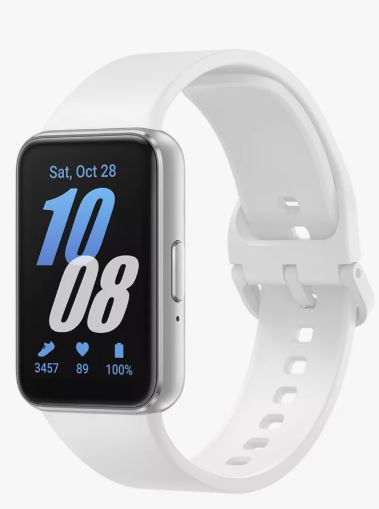Samsung Smartwatch Galaxy Fit3 Prata, Pulseira Branca