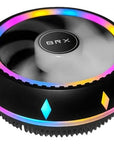 COOLER PARA PROCESSADOR BRX GLOW ICE CAF103, RGB, 90MM, INTEL-AMD, PRETO