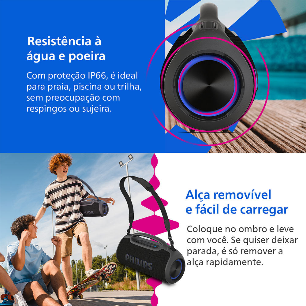 Boombox Philips Boombeat Bluetooth 200w Rms Tax400b/00