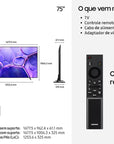 Smart TV Samsung 75" UHD 4k U8100F