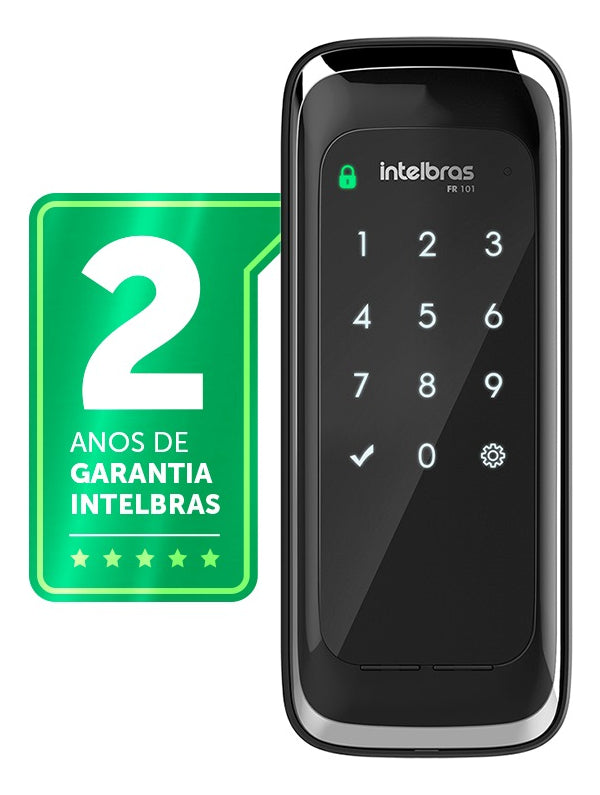 Fechadura Digital De Sobrepor Touch Screen Fr 101 Preta