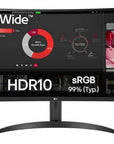 Monitor LG UltraWide Curvo 34" QuadHD 2K 100hz 34wr50qk-b