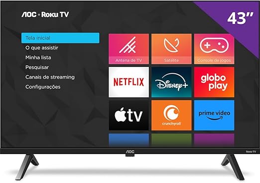 Smart Tv 43" Full Hd Aoc Roku Tv 43s5045/78g Hdmi 1 Usb Wifi