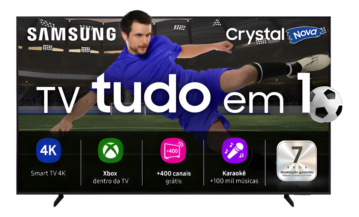 Smart Tv 43" Samsung U8100f Crystal Uhd 4k 2025 - Preto