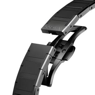 Relógio Masculino CIGA design Hunter Esqueleto Calibre CD-07 Aço 316L DLC Safira 43mm Preto e Dourado