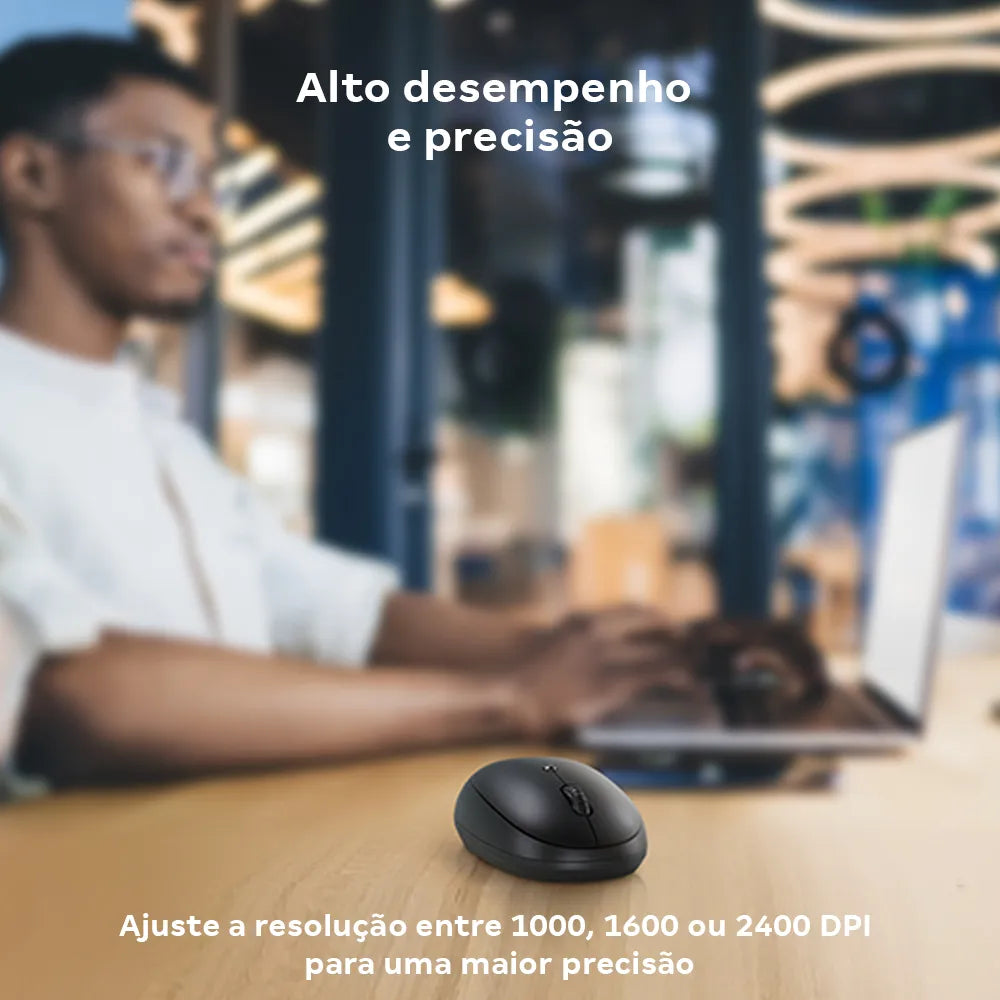 Mouse Intelbras Msi100 -sem Fio Preto Blister Preto