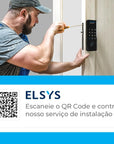 Fechadura Digital de Sobrepor ELSYS, Com Senha, Preto