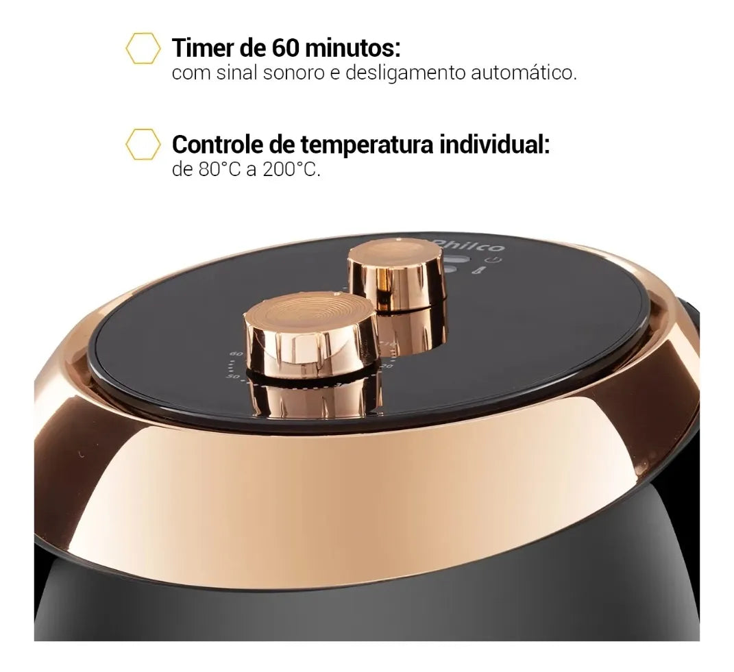 Fritadeira Air Fryer Philco Chrome 5.5L PFR02PC - 127V