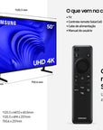 Smart TV 50" Samsung 4K Crystal, Gaming HUB, Alexa Buit-in, Bluetooth, Wi-fi-, USB e HDMI - UN50DU7700GXZD