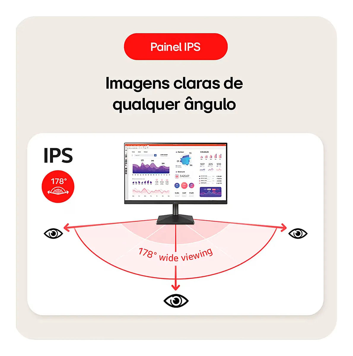 Monitor PC Gamer LG 24” IPS, Full HD, 100Hz, HDMI - 24MS500-B