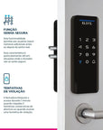 Fechadura Digital de Sobrepor ELSYS, Com Senha, Preto
