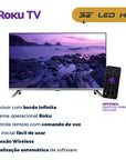 Smart TV 32" Britânia BTV32G7PR2CSGBLH HD LED HDMI Roku TV