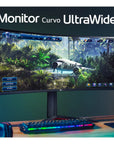 Monitor Gamer 34" LG Ultragear Curvo –Tela VA 34GP63A-B