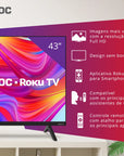 Smart Tv 43" Full Hd Aoc Roku Tv 43s5045/78g Hdmi 1 Usb Wifi