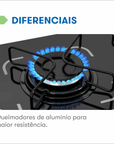 Cooktop Essencial 5 Bocas - Preto