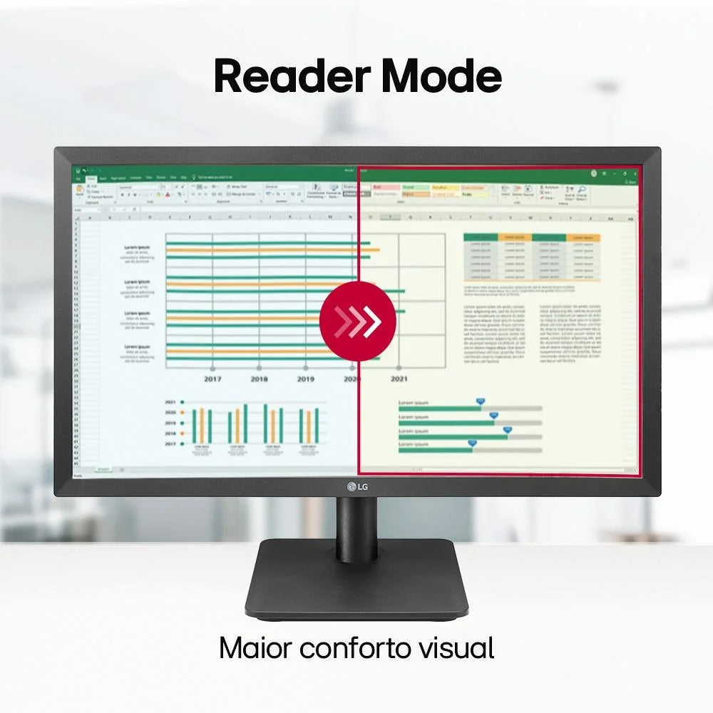 Monitor Gamer 21.5" LG Full Hd 75hz Freesync 22mp410-b.awzm - Preto