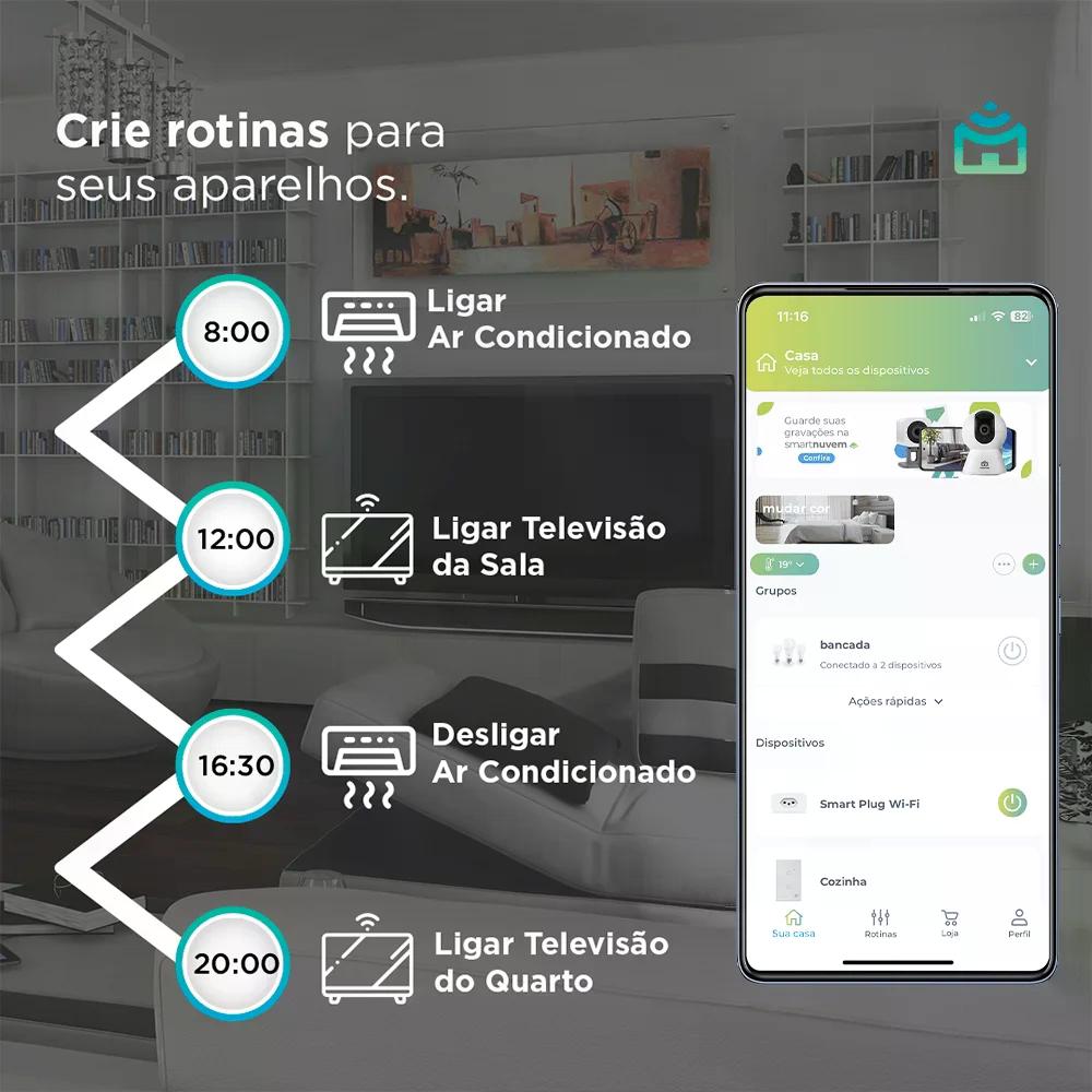 Controle Universal Wifi Compatível com Assistente e Controle de Voz até 10m de Alcance