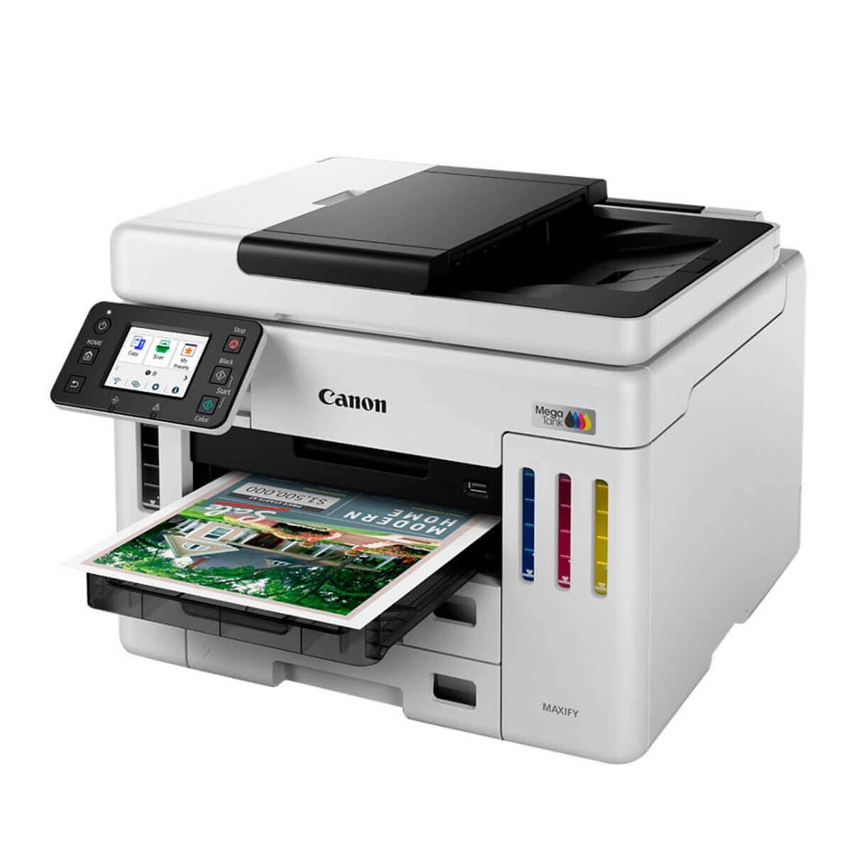 Impressora Canon Multifuncional Mega Tank Maxify GX7110 Branco Bivolt