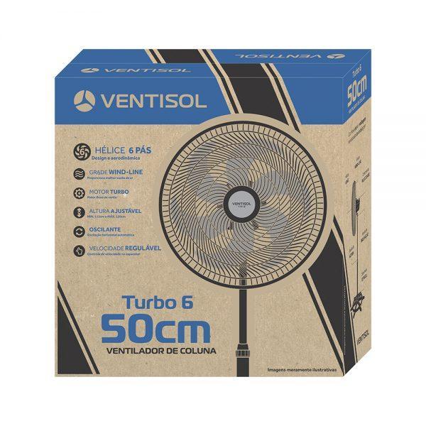 VENTILADOR OSC COL TURBO 6P 50CM PR 127V