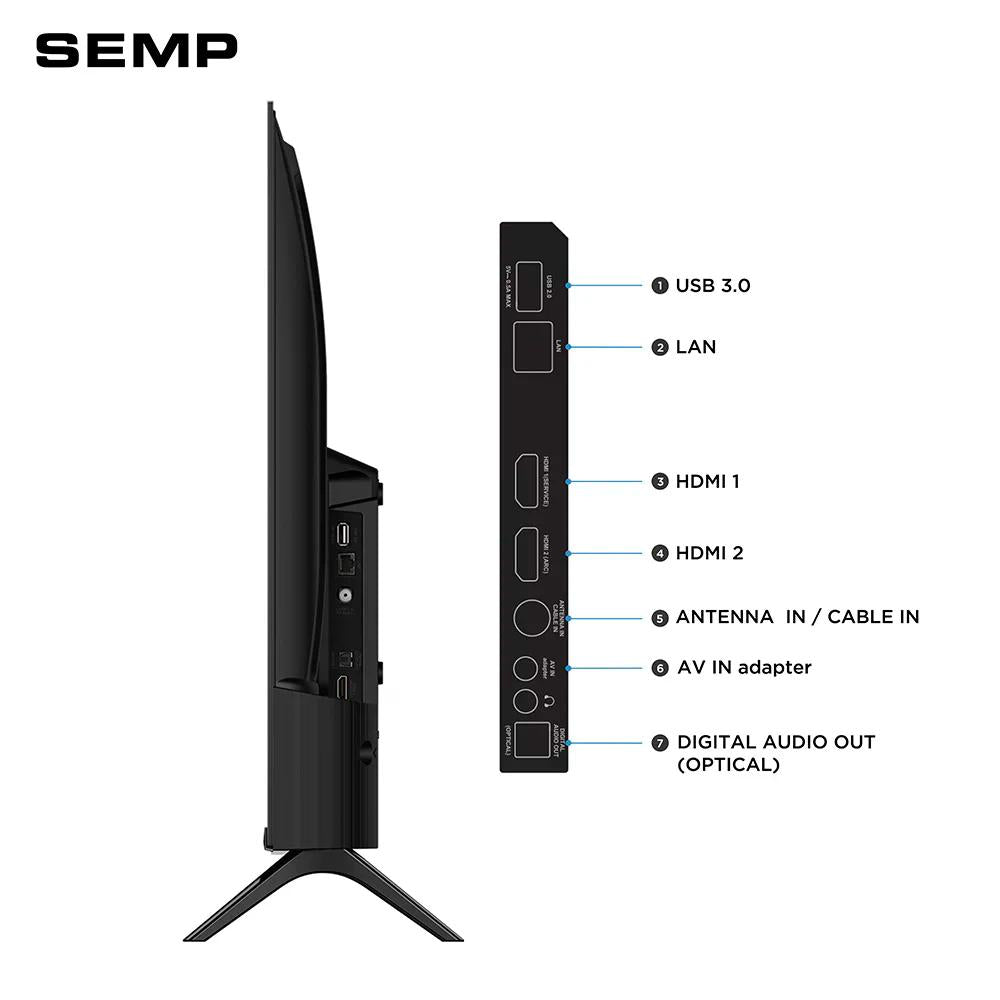 SMART TV SEMP 32” 32S42R FULL HD ROKU