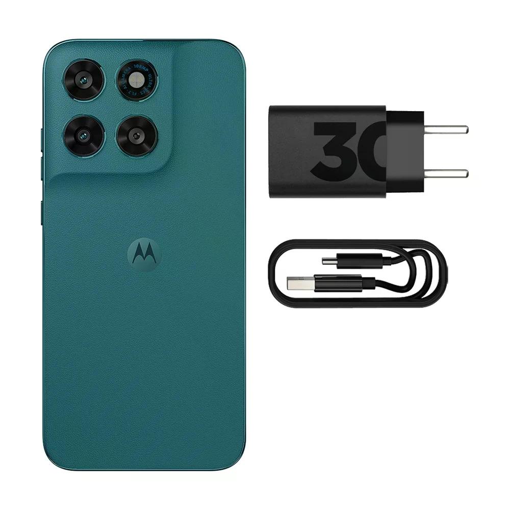 Smartphone Moto G77 5G 256GB 8GB + 16GB RAM Boost Verde Escuro Tela 6,8 pol. Câmera Dupla 108MP