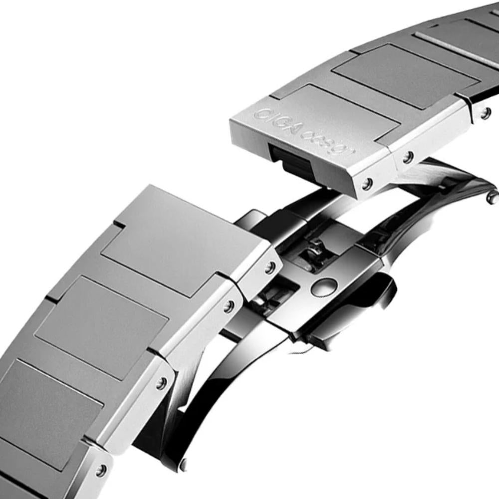 Relógio Masculino CIGA design Skeleton EDGE Falcon Silver Z039 SS01 1S