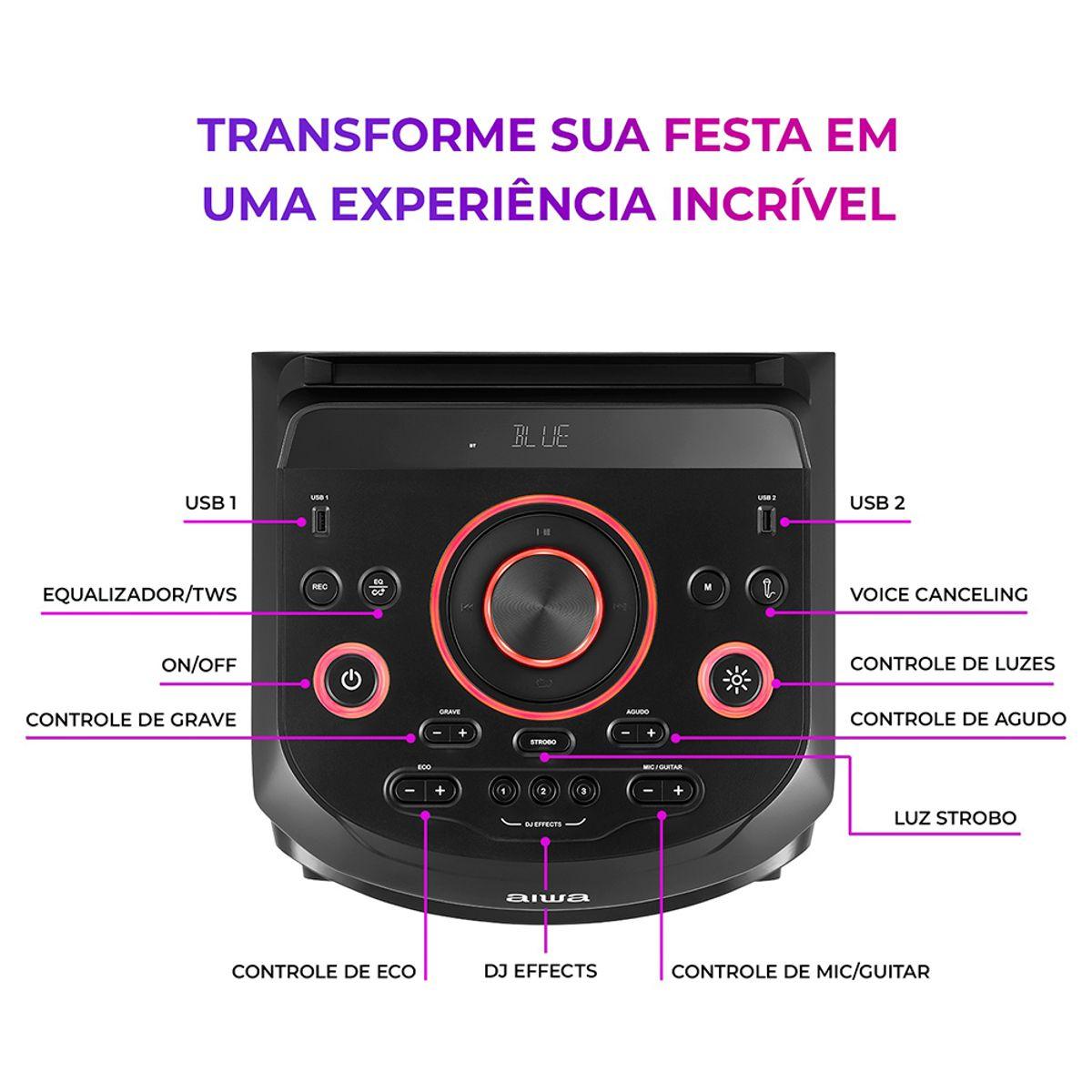 TORRE DE SOM AIWA T1W-02 1600W 1WOOFER10