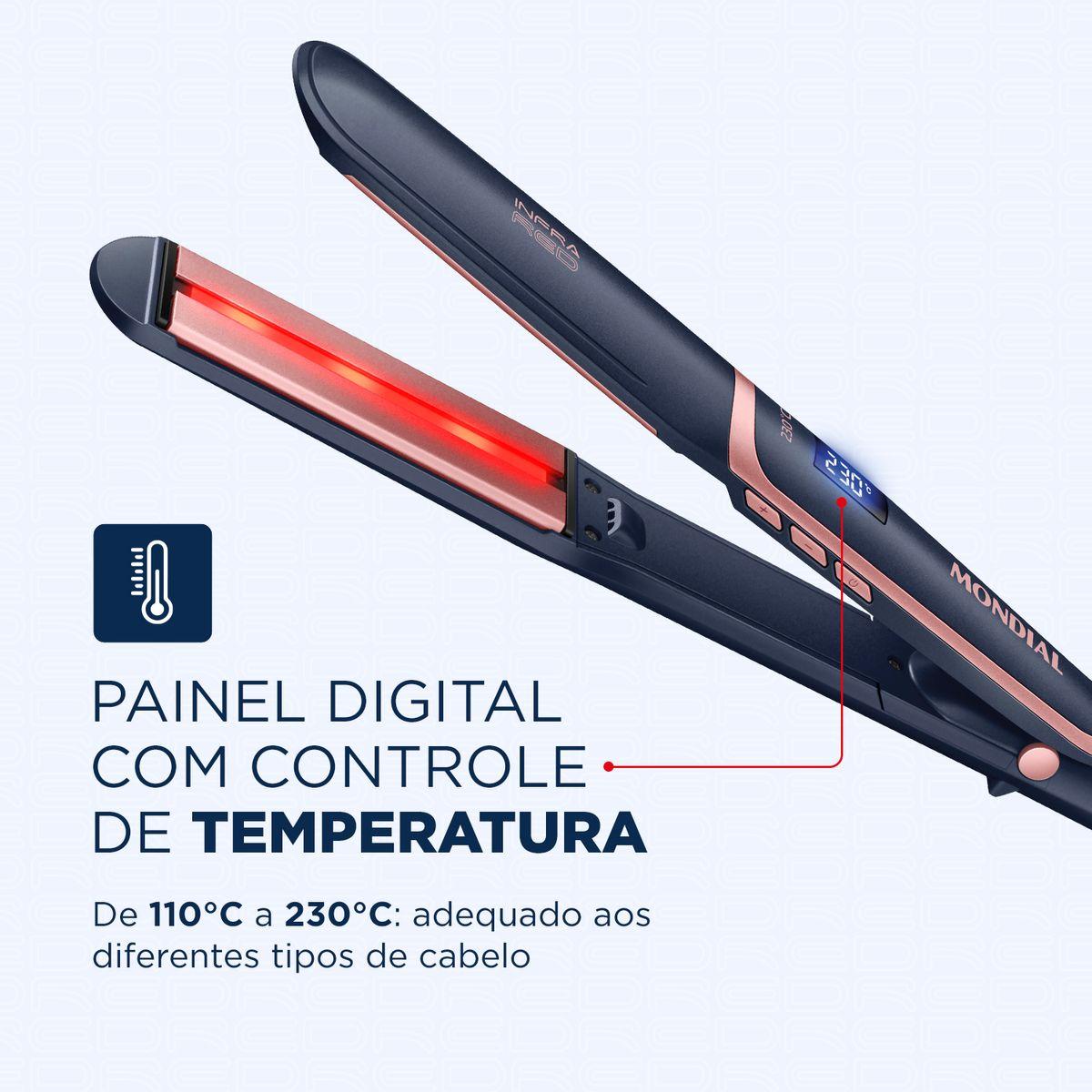 PRANCHA ALISADORA INFRARED AZUL P-01-IR