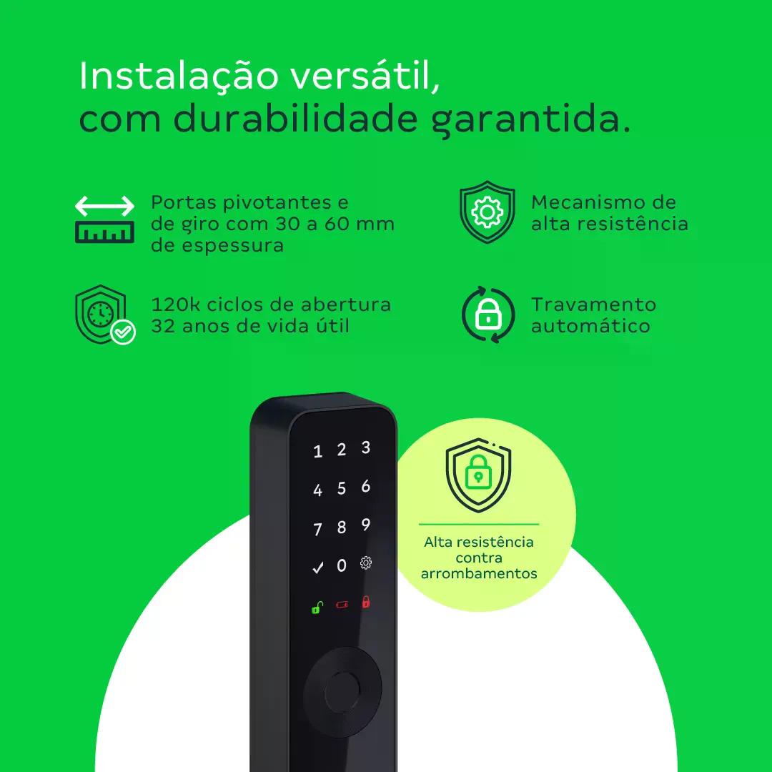 Fechadura Inteligente Intelbras sem Maçaneta MFR 7001V Preta