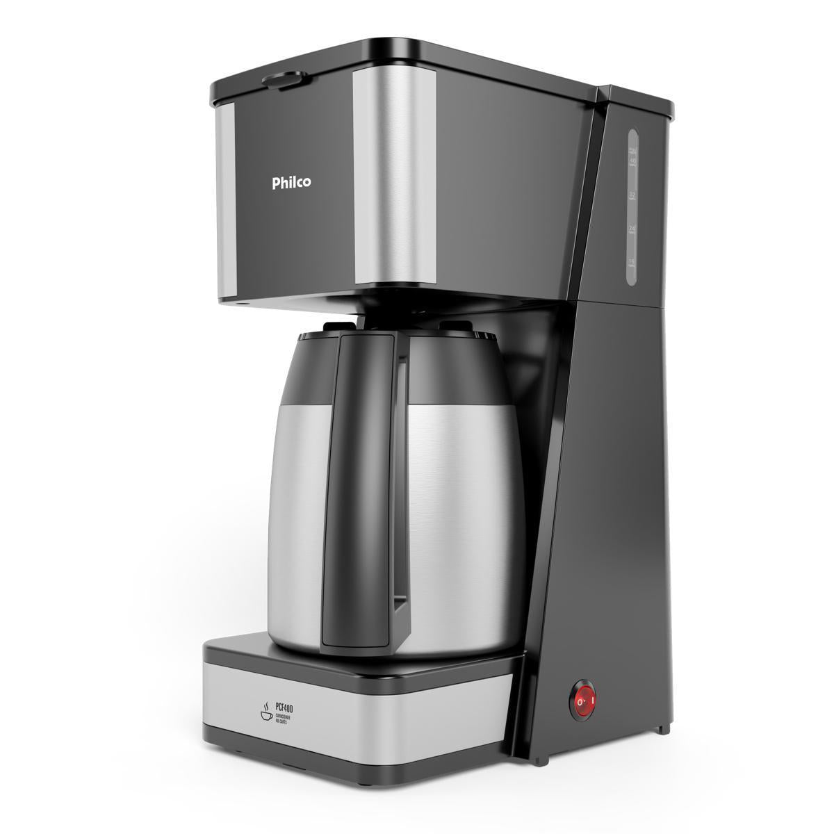 Cafeteira Philco 40 cafezinhos 1,6L Jarra em Inox PCF40D 220V