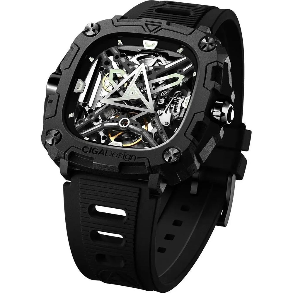 Relógio Masculino CIGA design Eye of Horus Black X051 BB01 W5B