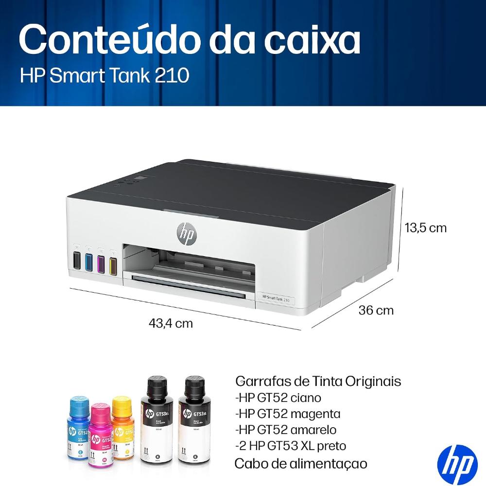 IMPRESSORA HP SMART TANK 210 WIFI BIVOLT