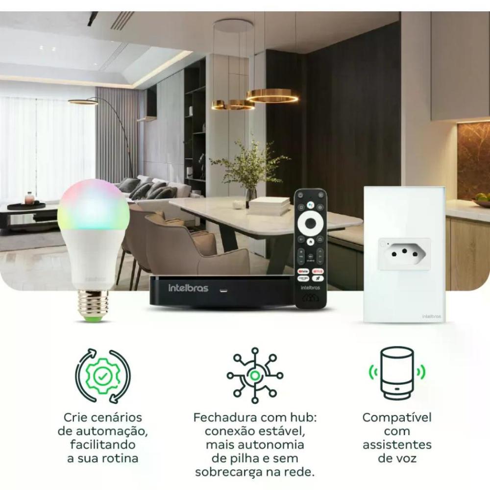 Fechadura Inteligente Intelbras sem Maçaneta MFR 7001V Preta