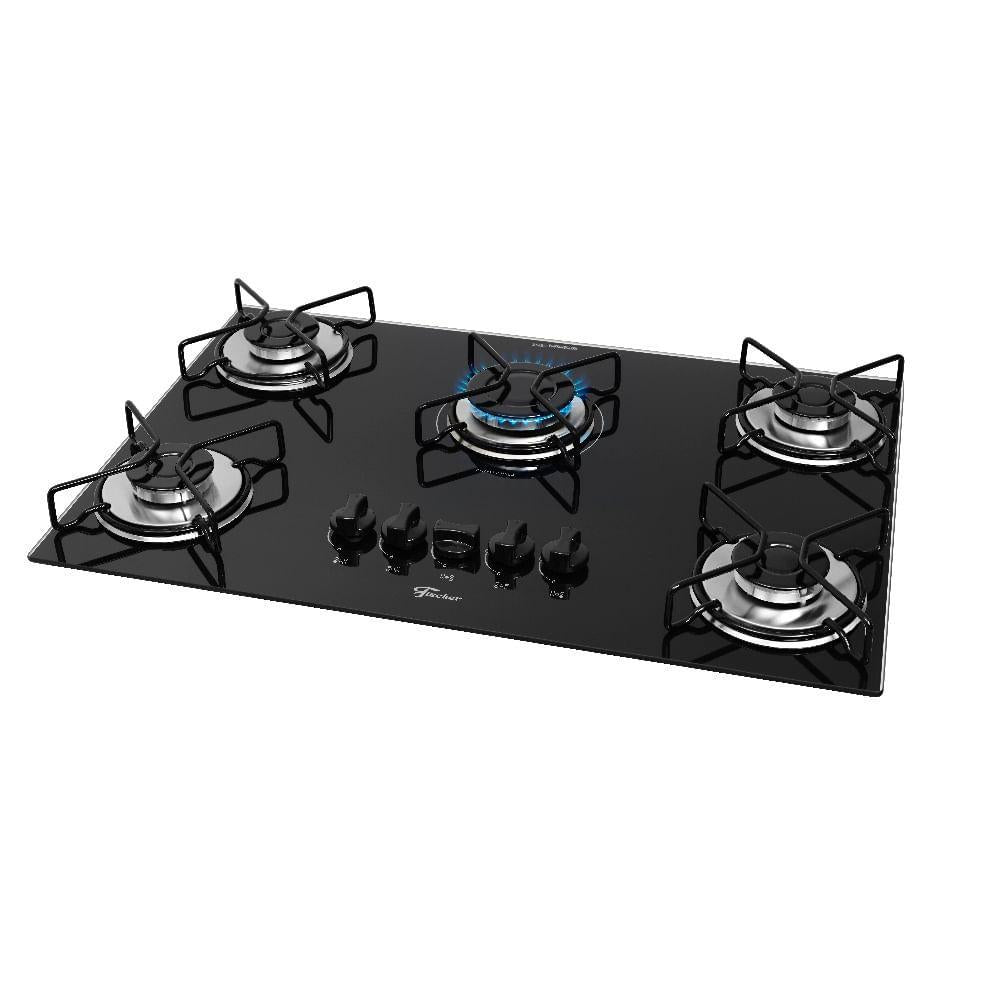COOKTOP FISCHER 5Q FIT LINE GÁS MESA