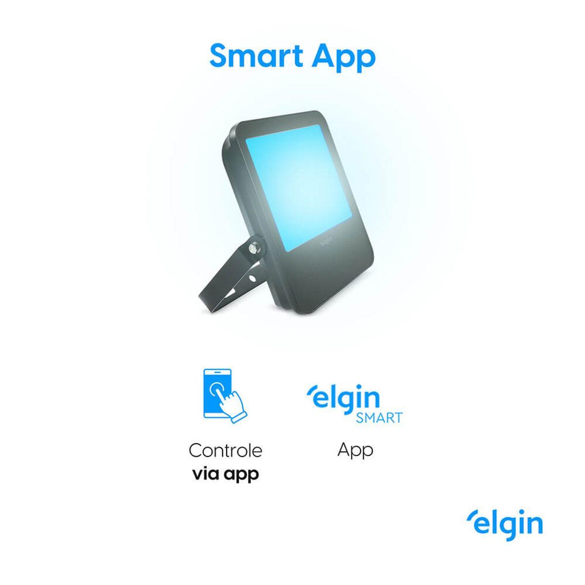Projetor Refletor Smart Led 50W Compatível com Assistente Bivolt