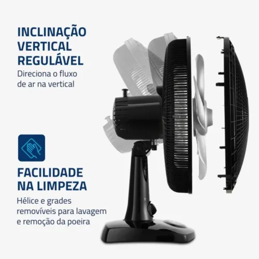 Ventilador de Mesa Mondial 30cm Super Power VSP–30–B 55W 220V Preto