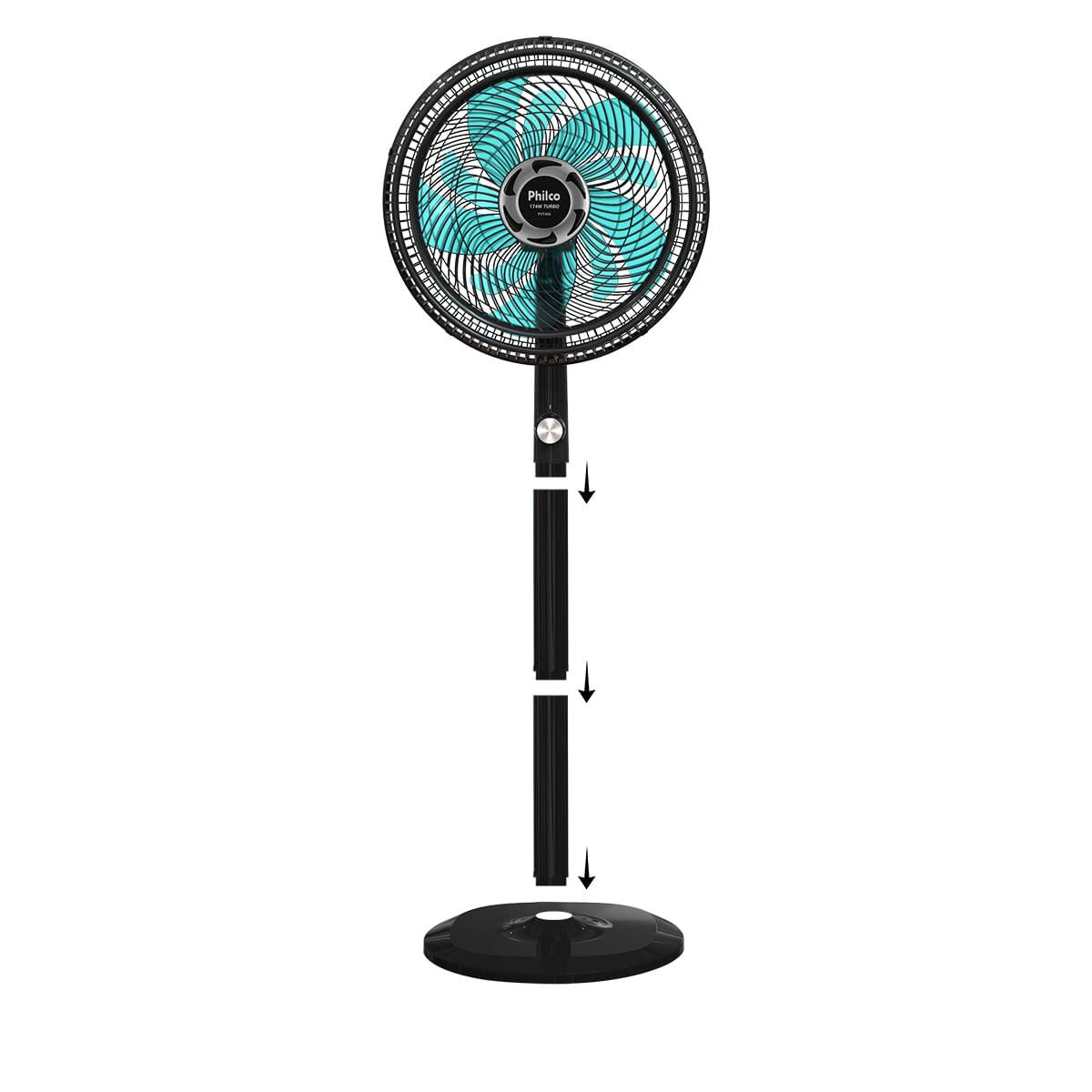Ventilador de Mesa e Coluna Philco PVC45A 10 Pás 174W 127V Preto