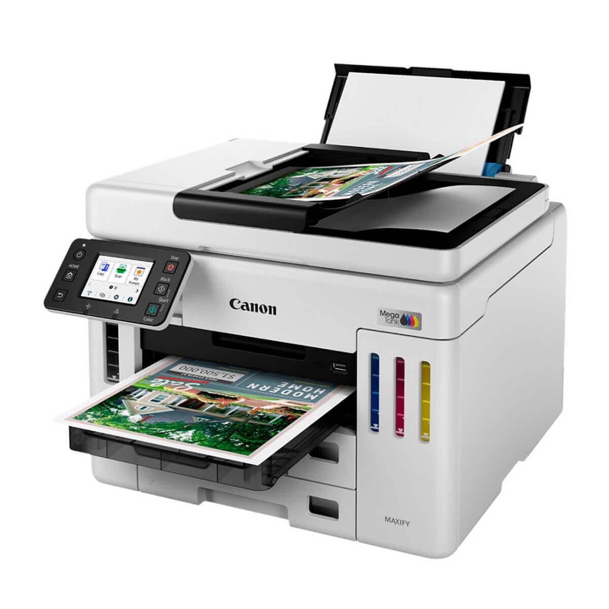 Impressora Canon Multifuncional Mega Tank Maxify GX7110 Branco Bivolt