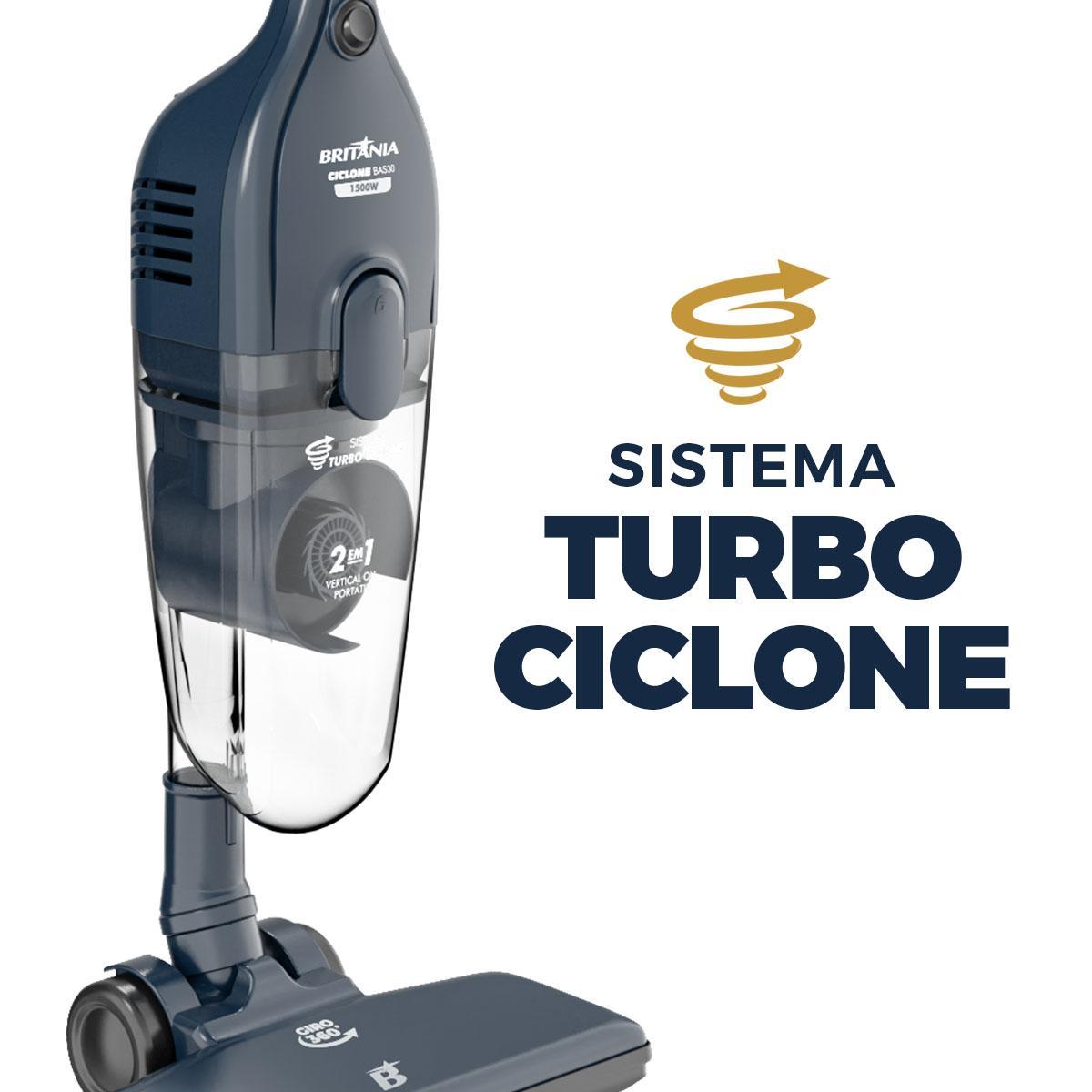 Aspirador de Pó Vertical Britânia 2 em 1 1500W BAS30 1,5L 220V