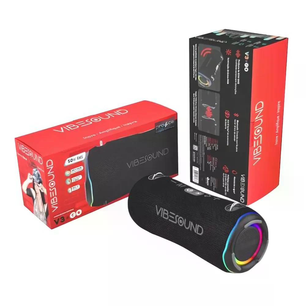 Caixa de Som Portátil Vibe Sound V3 Go 50w Rms VS011 Preto