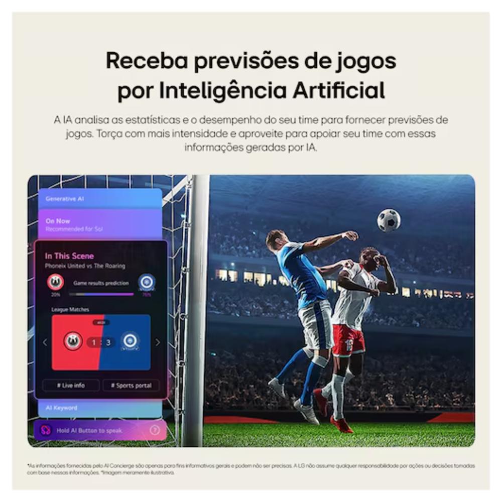 Smart TV LG 50 polegadas NU850 4K Nano Ultra HD AI 50NU850BPSA HDR10 Wifi webOS Dolby Digital
