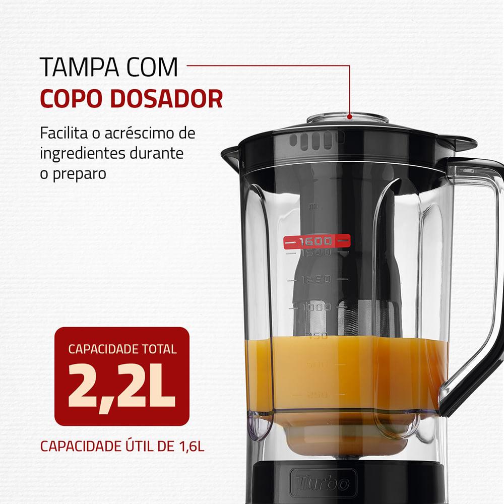 Liquidificador Mondial Turbo Power L-99 FB Preto - 220V