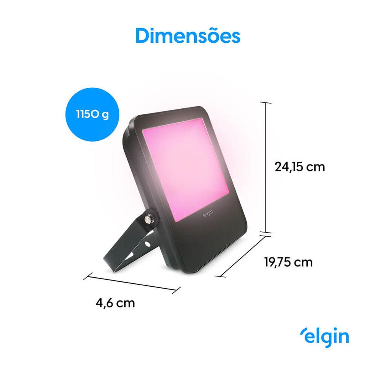 Projetor Refletor Smart Led 50W Compatível com Assistente Bivolt