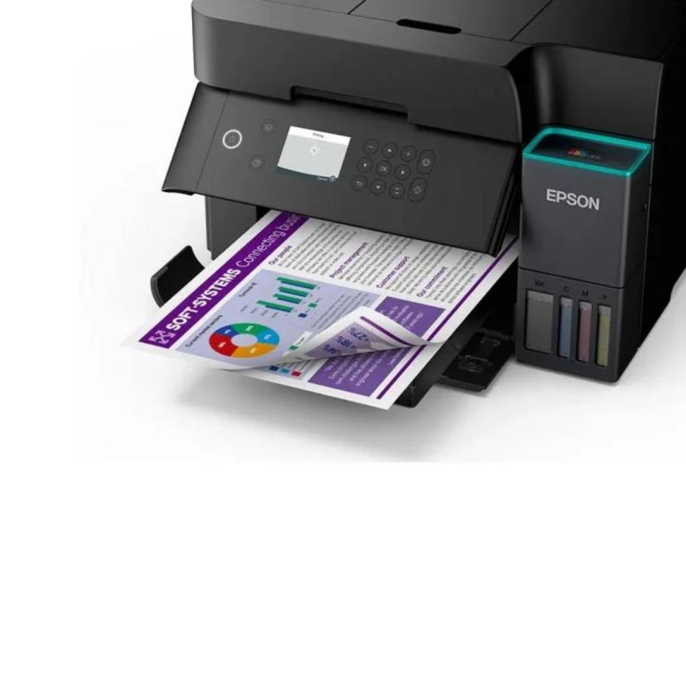 Impressora Multifuncional Epson EcoTank L6370 Jato de Tinta Colorida WiFi Preta Bivolt