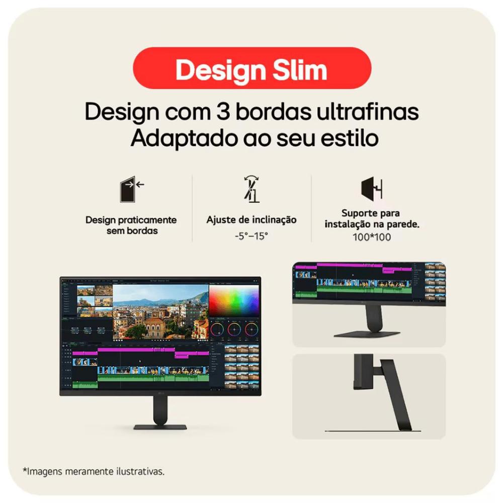 Monitor LG 27 polegadas 27U711B UltraFine U711 Tela IPS UHD 4K HDR10 HDMI DisplaPort Preto