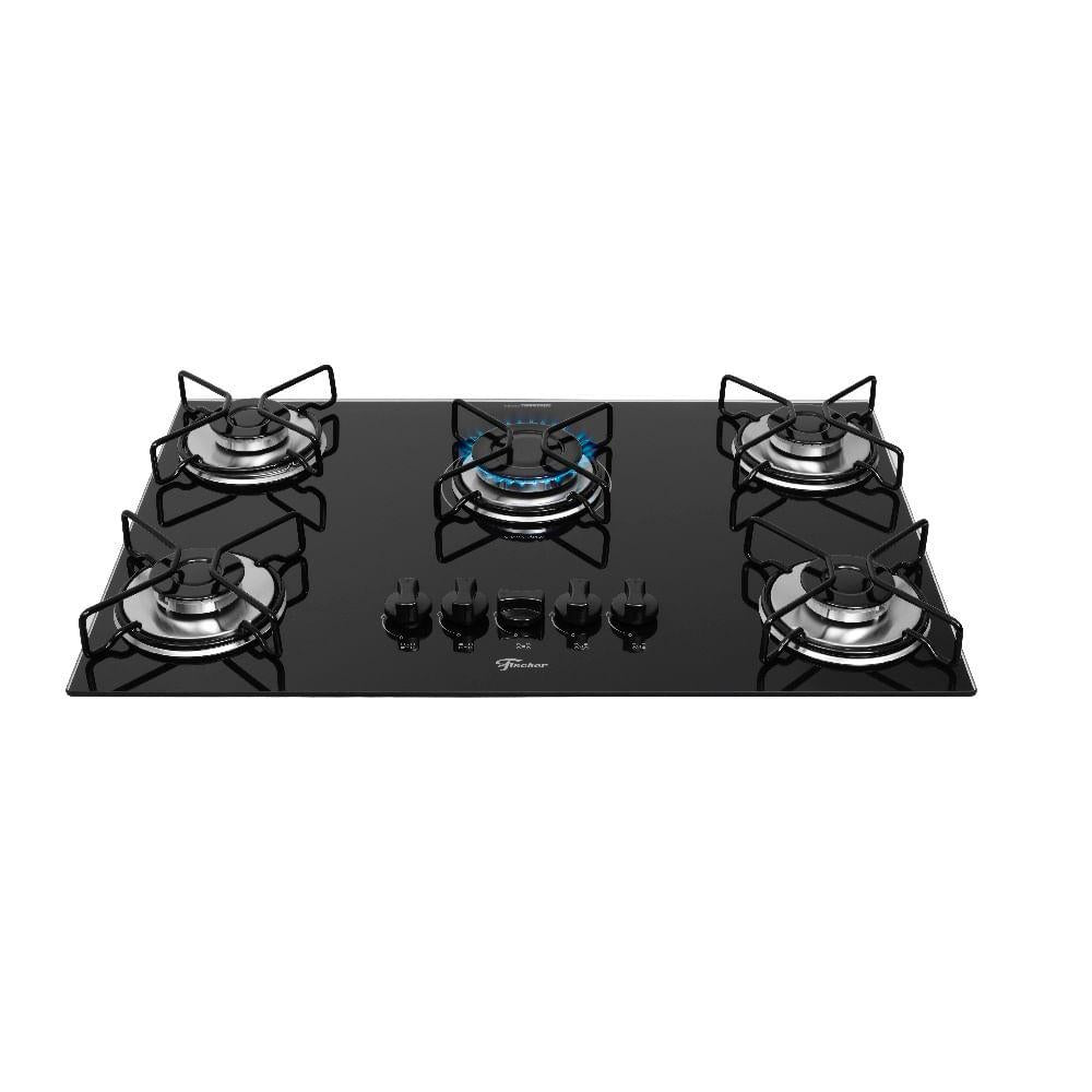 COOKTOP FISCHER 5Q FIT LINE GÁS MESA
